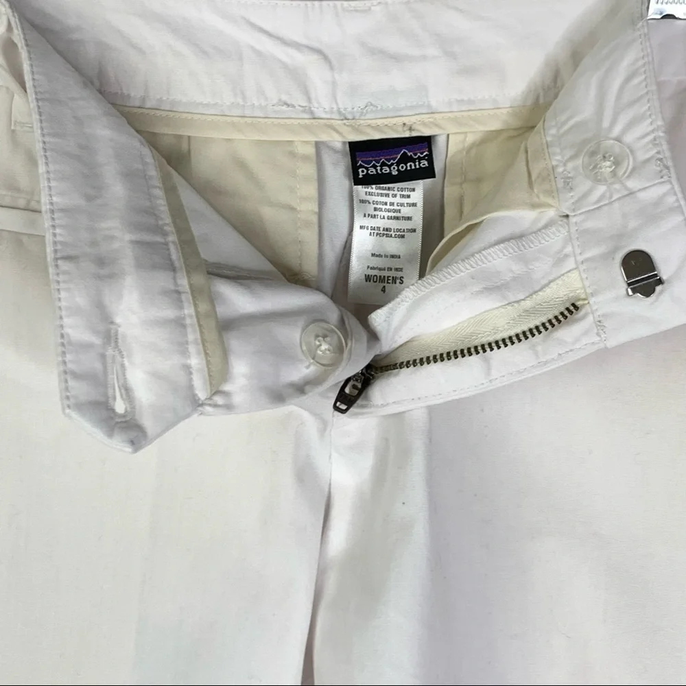 Patagonia White Organic Cotton 10” Inseam Bermuda Short Cruise, Resort Wear Sz 4